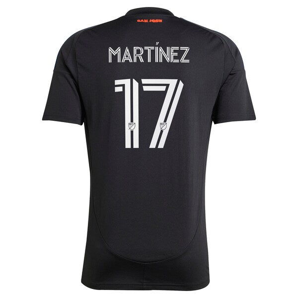 Josef Martinez San Jose Earthquakes adidas 2025 Headliner Replica Player Jersey - Black