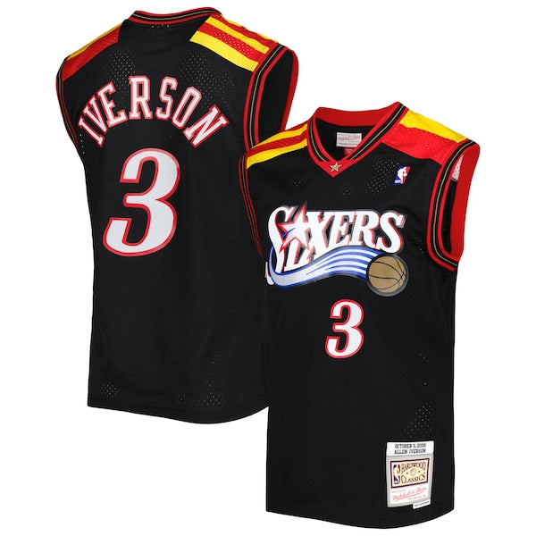 Allen Iverson Philadelphia 76ers Hardwood Classics 2006/07 Swingman Jersey - Black