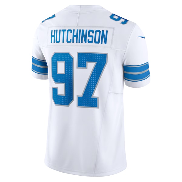 Aidan Hutchinson Detroit Lions Nike Vapor F.U.S.E. Limited Jersey - White/Black/Blue