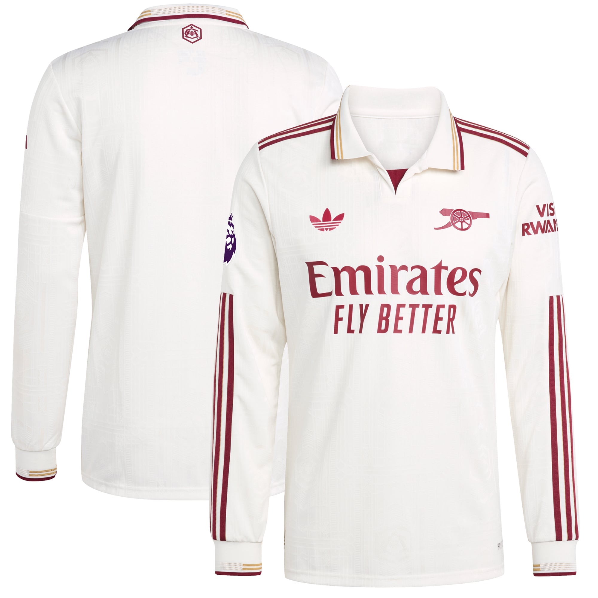 Arsenal adidas 2025/26 Home Authentic Long Sleeve Jersey - Red/White/Blue