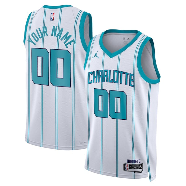 Charlotte Hornets Jordan Brand Unisex Swingman Custom Jersey White - Association Edition