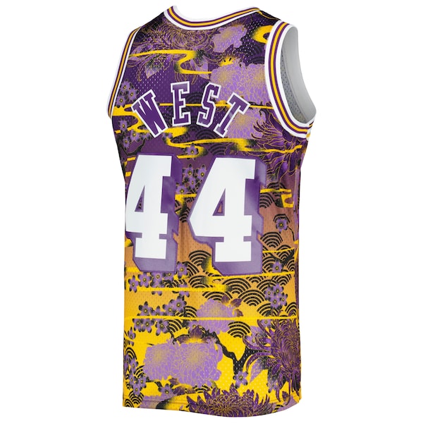 Jerry West Los Angeles Lakers 1971/72 Hardwood Classics Lunar New Year Swingman Jersey - Purple