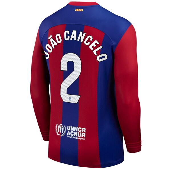 Joao Cancelo Barcelona Nike 2023/24 Home Stadium Replica Long Sleeve Player Jersey - Royal