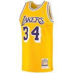Shaquille O'Neal Los Angeles Lakers 1996/97 Hardwood Classics Authentic Jersey - Gold