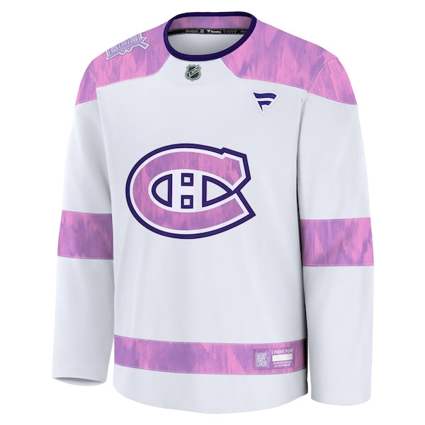 Montreal Canadiens  2024 Hockey Fights Cancer Practice Jersey - White