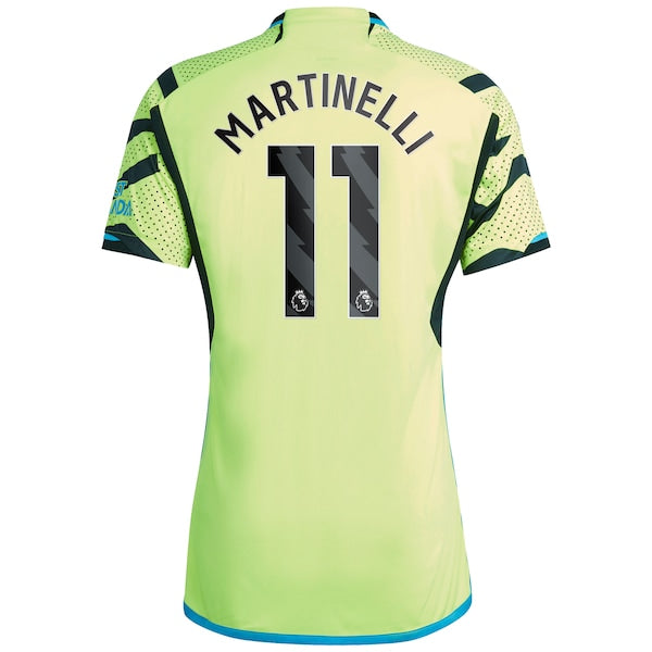 Gabriel Martinelli Arsenal adidas 2023/24 Away Replica Player Jersey - Yellow/Green