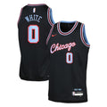 Coby White Chicago Bulls Nike Youth 2025/26 City Edition Swingman Jersey - Black