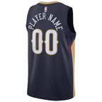 New Orleans Pelicans Nike Swingman Custom Jersey Navy - Icon Edition