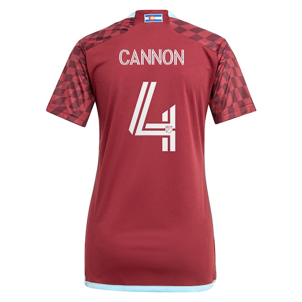 Reggie Cannon Colorado Rapids adidas Women's 2024 One Flag Kit Replica Player Jersey - Burgundy