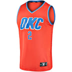Shai Gilgeous-Alexander Oklahoma City Thunder  Fast Break Team Replica Jersey - Statement Edition - Orange