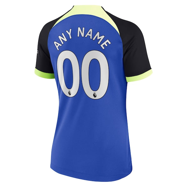 Tottenham Hotspur Nike Women's 2022/23 Away Breathe Stadium Replica Custom Jersey - Blue