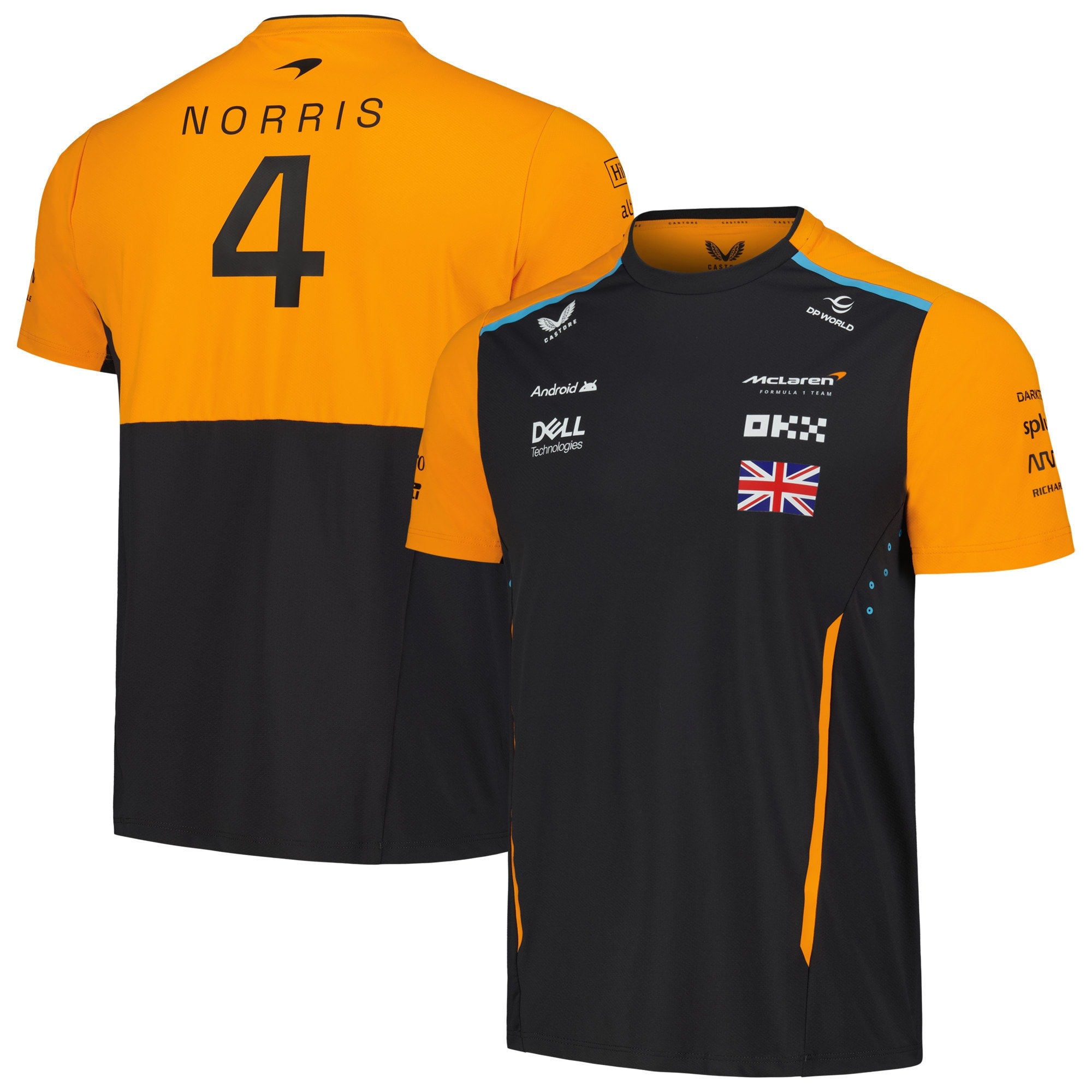 Lando Norris McLaren F1 Team Castore 2024 Set Up T-Shirt - Orange/Charcoal