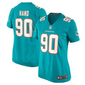 Da'Shawn Hand Miami Dolphins Nike Women's  Game Jersey -  Aqua