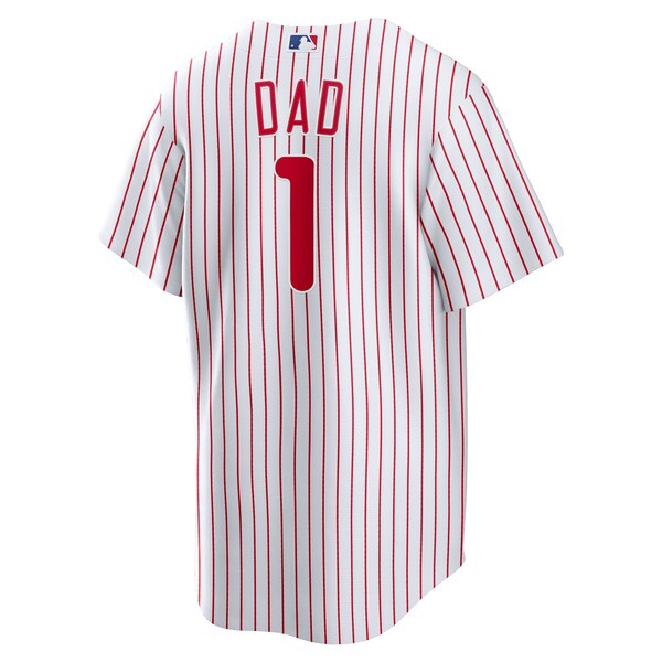Philadelphia Phillies Nike #1 Dad Home Replica Jersey - White