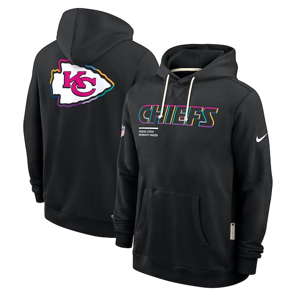 Kansas City Chiefs Nike Tall 2025 NFL Crucial Catch Sideline Standard Issue Dri-FIT Hoodie - Black