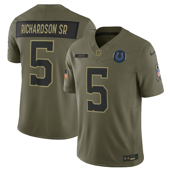Anthony Richardson Sr. Indianapolis Colts Nike 2025 Salute to Service Limited Jersey - Olive