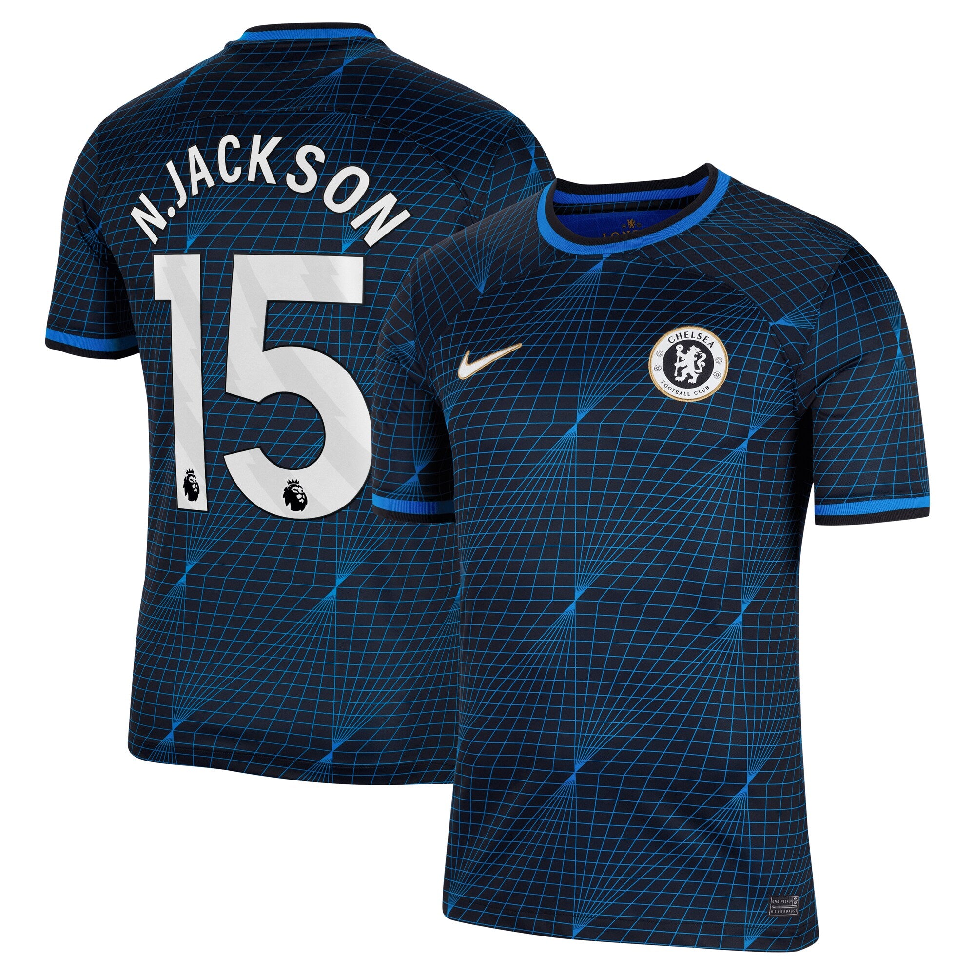 Nicolas Jackson Chelsea Nike 2023/24 Home Stadium Replica Jersey - Blue/Mint/Navy