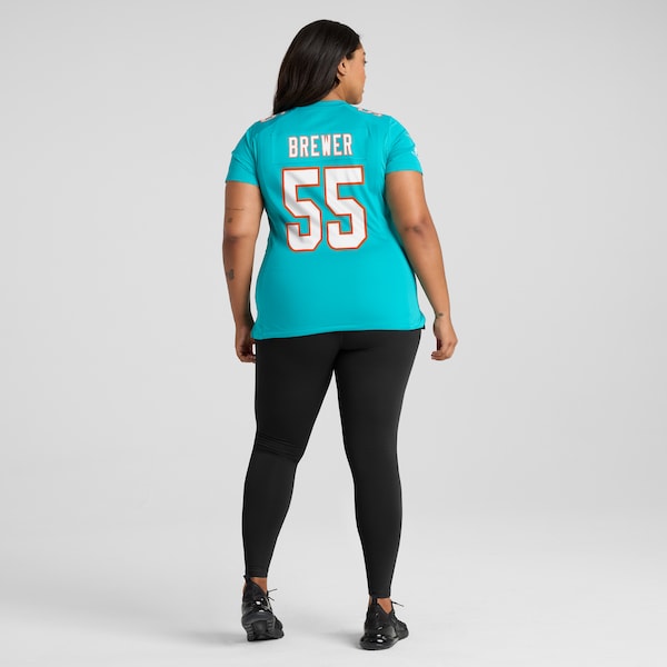 Aaron Brewer Miami Dolphins Nike Women's  Game Jersey -  Aqua