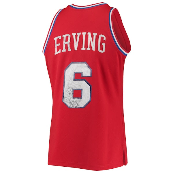 Julius Erving Philadelphia 76ers 1982/83 Hardwood Classics NBA 75th Anniversary Diamond Swingman Jersey - Red