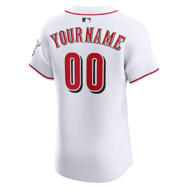 Cincinnati Reds Nike Home Elite Custom Jersey - White