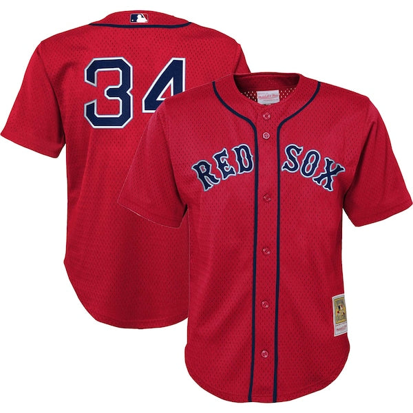 David Ortiz Boston Red Sox Preschool Cooperstown Collection Mesh Batting Practice Jersey - Red