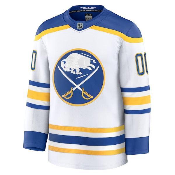 Buffalo Sabres  Away Premium Custom Jersey - White/Black/Royal