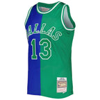 Steve Nash Dallas Mavericks Hardwood Classics 1998/99 Split Swingman Jersey - Blue/Green