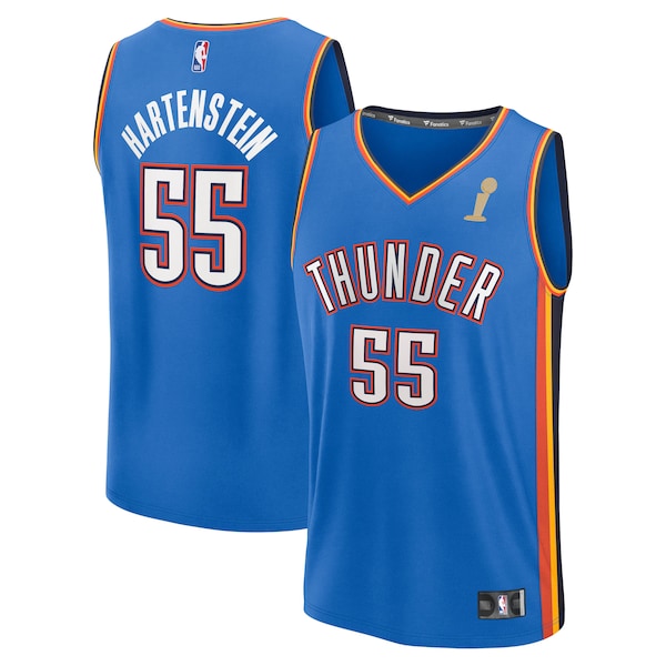 Isaiah Hartenstein Oklahoma City Thunder  2025 NBA Finals Champions Fast Break Replica Player Jersey - Blue - Icon Edition