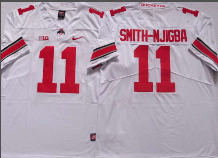 Jaxon Smith-Njigba NCAA Ohio State Buckeyes Nike Vapor Limited Jersey