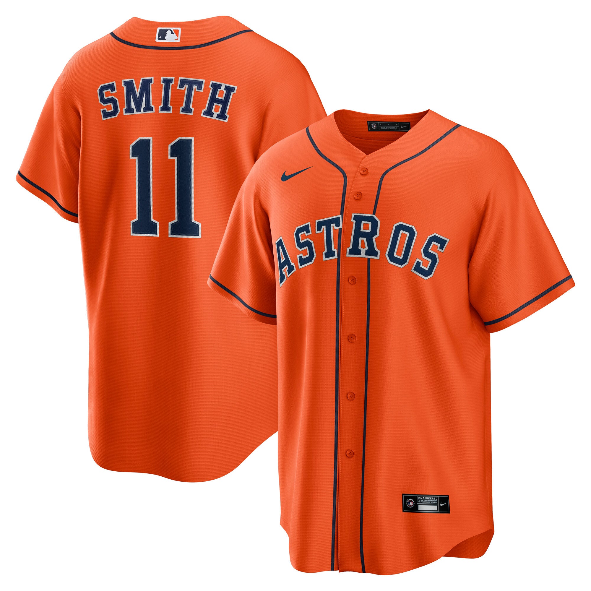 Cam Smith Houston Astros Nike Home Replica Jersey - White/Orange