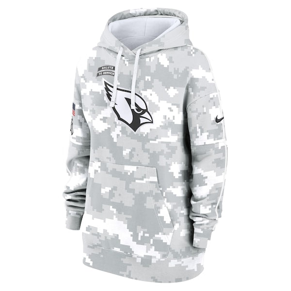 Arizona Cardinals Nike Women's 2024 Salute To Service Club Fleece Pullover Hoodie - Arctic Camo