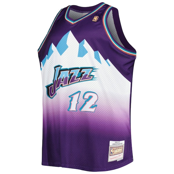 John Stockton Utah Jazz Big & Tall Hardwood Classics 1996/97 Swingman Jersey - Purple