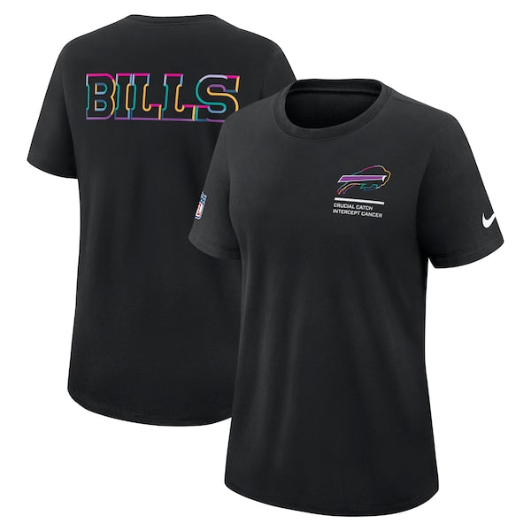Buffalo Bills Nike Women's 2025 NFL Crucial Catch Tri-Blend Dri-FIT T-Shirt - Black