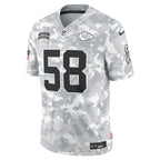 Derrick Thomas Kansas City Chiefs Nike 2024 Salute to Service Retired Player Limited Jersey - Arctic Camo