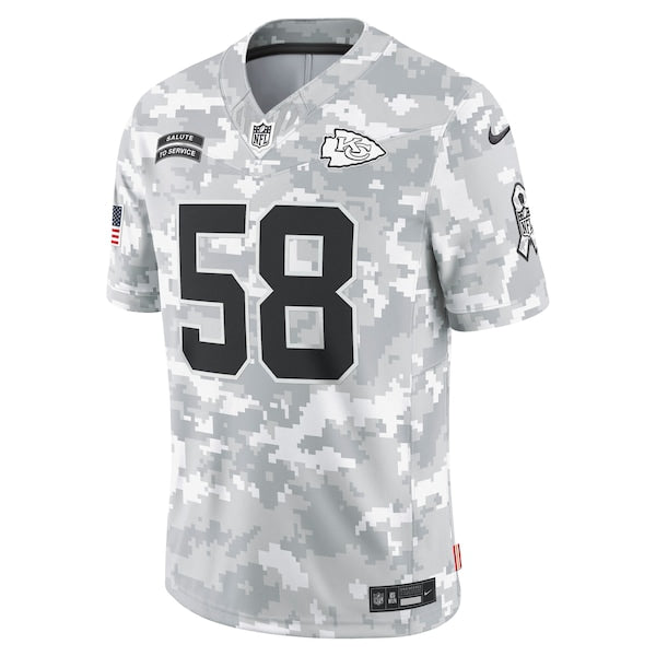 Derrick Thomas Kansas City Chiefs Nike 2024 Salute to Service Retired Player Limited Jersey - Arctic Camo