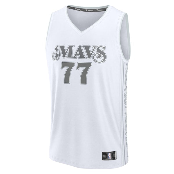 Luka Dončić Dallas Mavericks  Youth 2024/25 Fast Break Player Jersey - City Edition - White