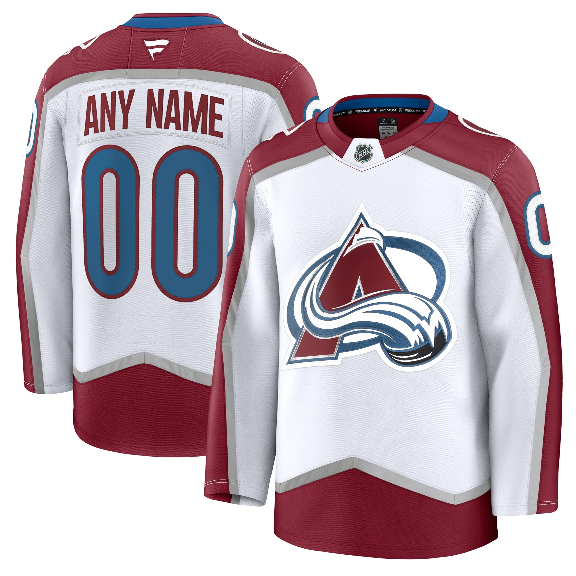 Colorado Avalanche  Alternate Premium Custom Jersey - Navy/Burgundy/White