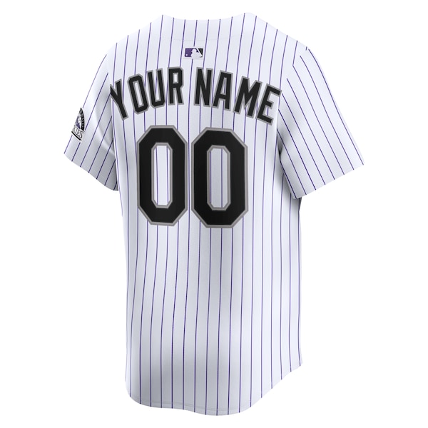 Colorado Rockies Nike Youth Home Custom Limited Jersey - White