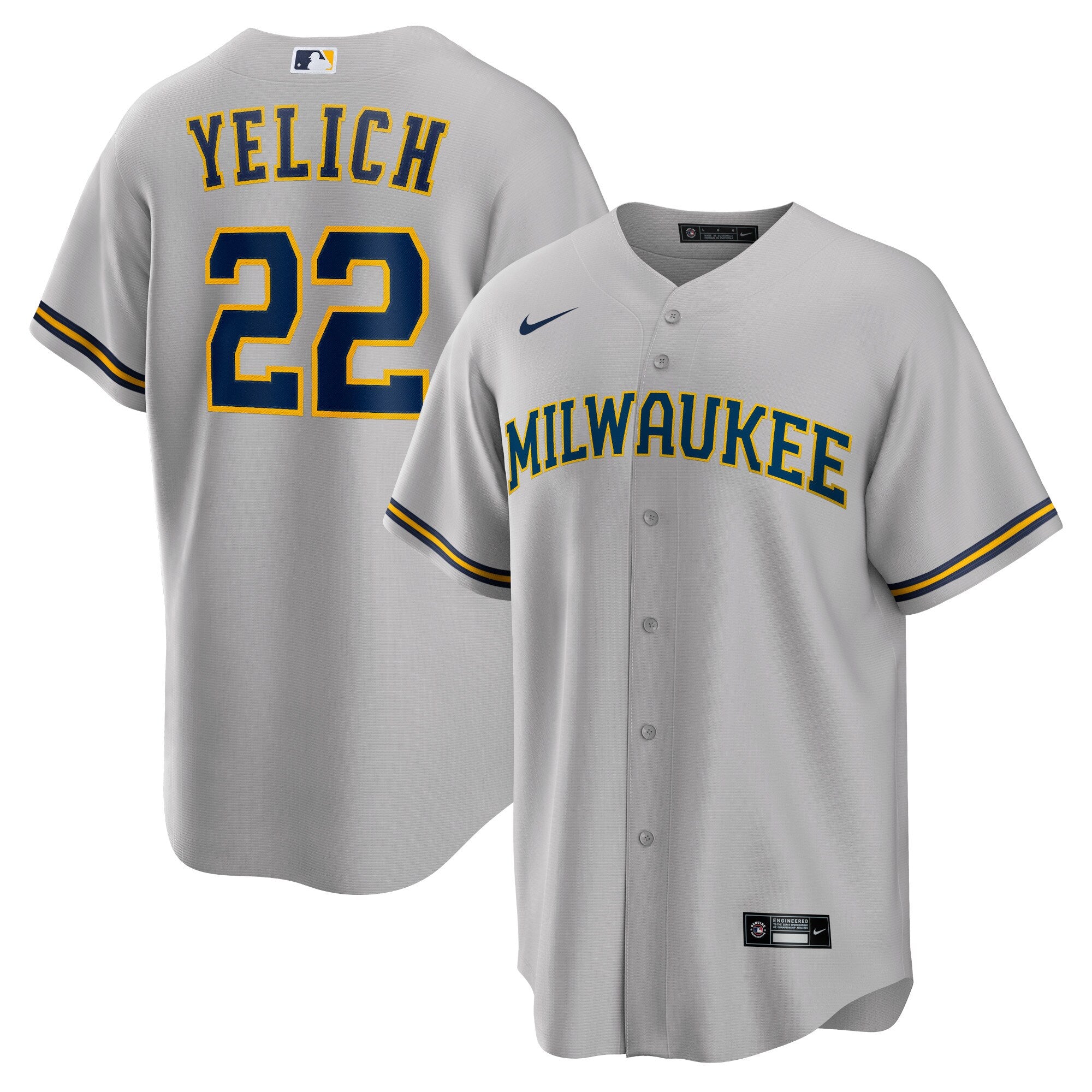 Christian Yelich Milwaukee Brewers Nike Alternate Replica Player Jersey - Navy/Cream/Gray/White