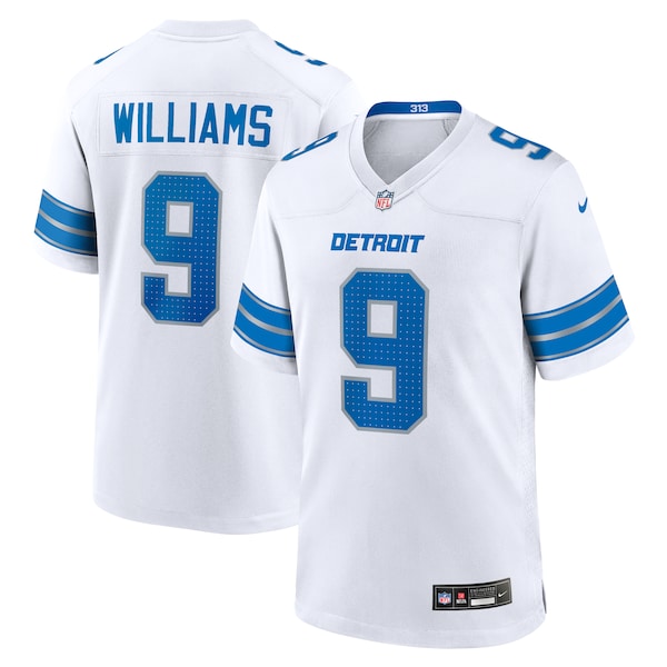Jameson Williams Detroit Lions Nike White Game Jersey -  White/Blue