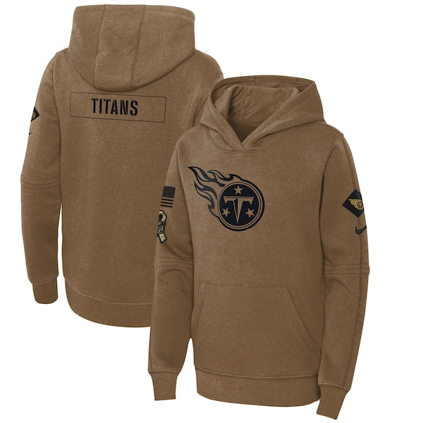 Tennessee Titans Nike Salute To Service Club Fleece Pullover Hoodie - Brown