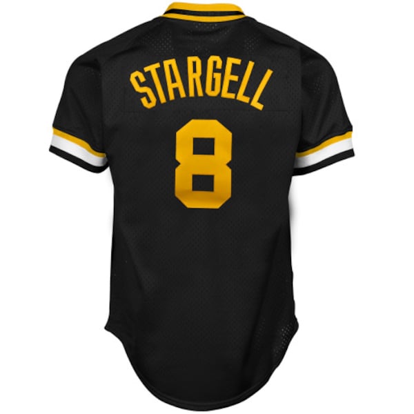 Willie Stargell Pittsburgh Pirates 1982 Authentic Cooperstown Collection Mesh Batting Practice Jersey - Black