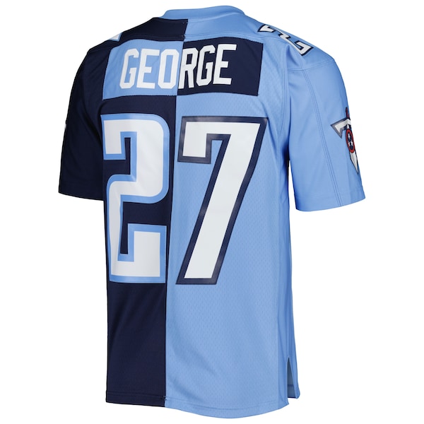 Eddie George Tennessee Titans 1999 Split Legacy Replica Jersey - Navy/Light Blue