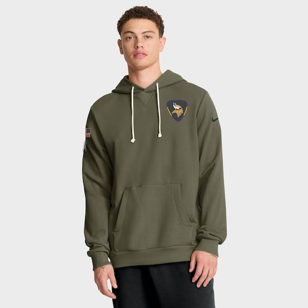 Minnesota Vikings Nike 2025 Salute to Service Sideline Standard Issue Dri-FIT Hoodie - Olive
