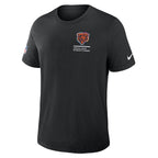 Chicago Bears Nike Tall 2025 NFL Crucial Catch Tri-Blend Dri-FIT T-Shirt - Black