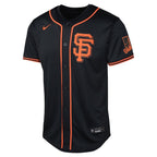 San Francisco Giants Nike Youth Alternate Limited Jersey - Black