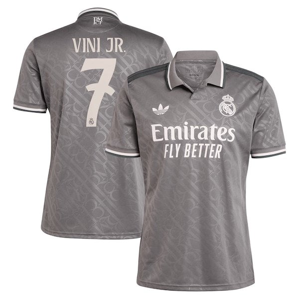 Vini Jr. Los Merengues adidas Originals 2024/25 Third Replica Player Jersey - Charcoal/White