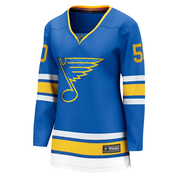 Jordan Binnington St. Louis Blues  Women's Home Breakaway Player Jersey - Blue