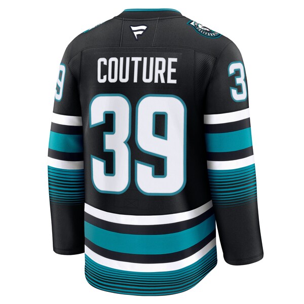 Logan Couture San Jose Sharks  Alternate Premium Jersey - Black/Teal