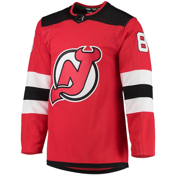 Jack Hughes New Jersey Devils adidas Home Primegreen Authentic Player Jersey - Red/Black